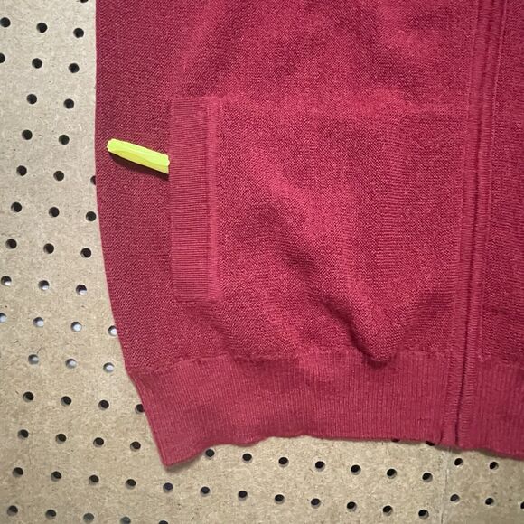 MFH Knits Pure Baby Alpaca Full Zip Lightweight Jacket Peru Red Size XL Men - Picture 4 of 9